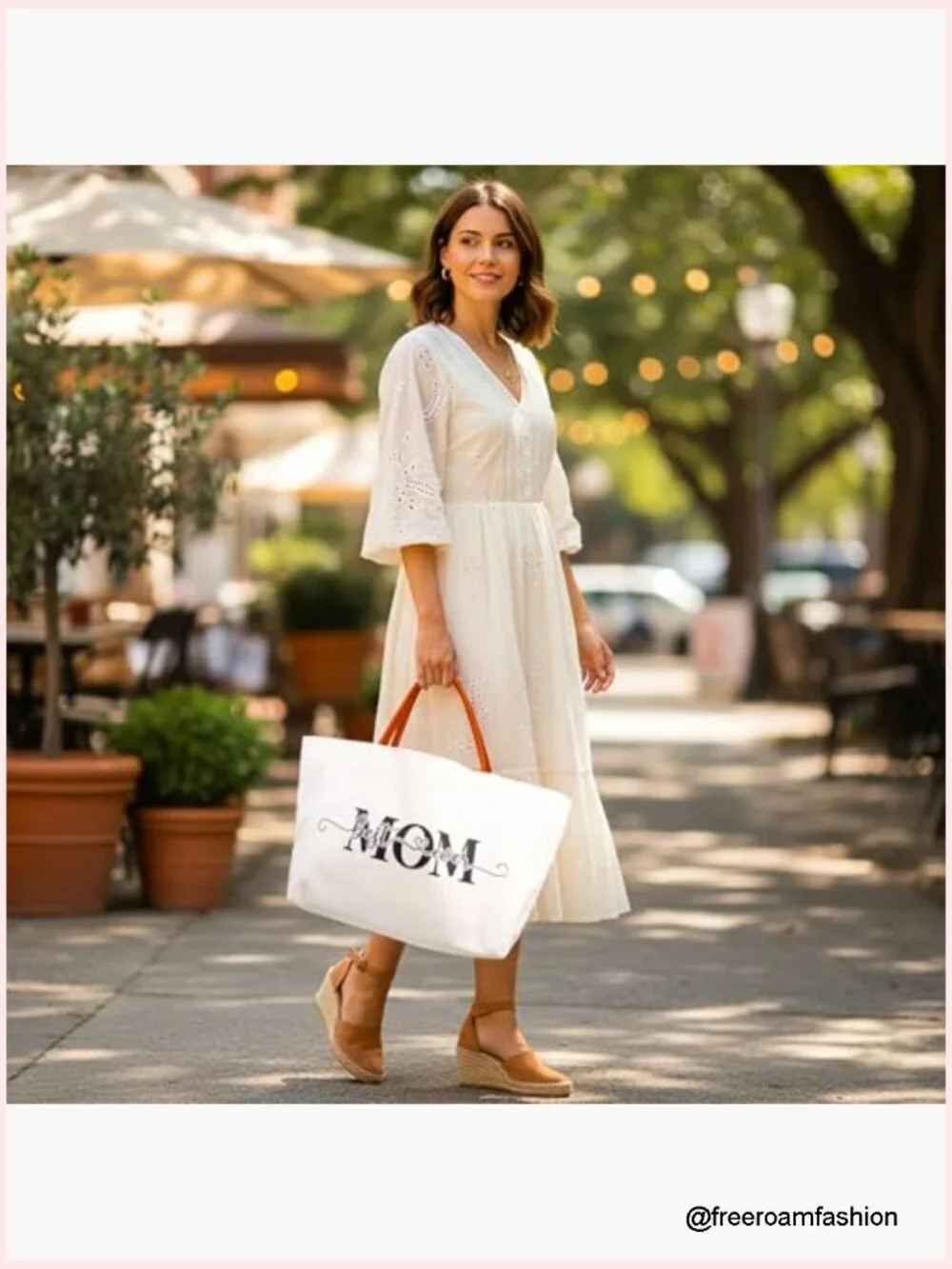 Canvas Tote Bag with Inner Pocket - Large Reusable Grocery Tote